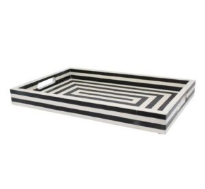 Opt Geometric Bone Inlay Rectangle Tray