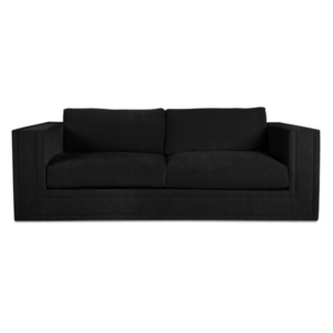 Menorca Black Velvet Sofa 244cm