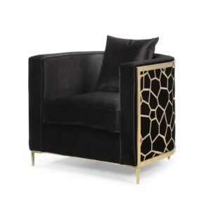 Icebreaker Black Velvet Gold Armchair