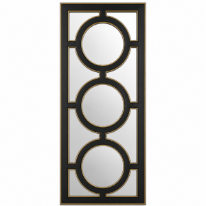Gloria Circles Gold Black Mirror 160cm