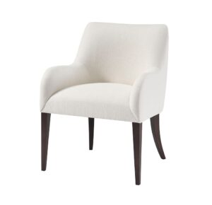 Riviera White Linen Oak Dining Armchair