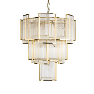 Glamour Crystal Gold Large Chandelier
