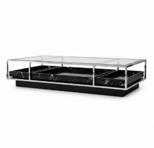Minelli Nero Marble Nickel Coffee Table