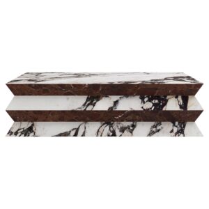Grinza Viola Marble Coffee Table
