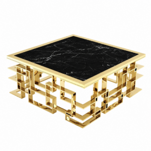 Empress Nero Marble Gold Coffee Table
