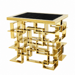 Empress Nero Marble Gold Sidetable