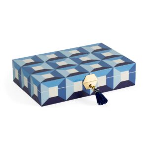 Adler Blue Lacquer Brass Storage Box