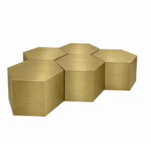 Meridian Brass Coffee Table Set