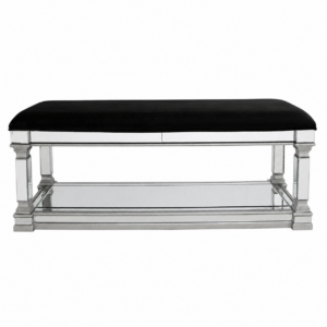 Naxos Black Velvet Silver Bench