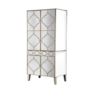 Venetian Mirror Antique Bronze Cabinet