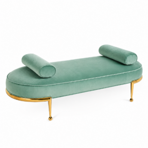 Dolce Jade Velvet Brass Bench