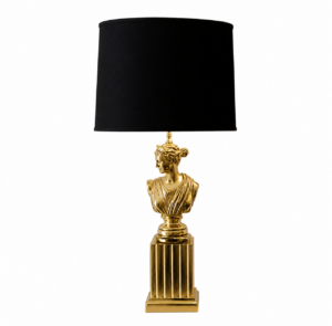 Atelier Brass Table Lamp with Black Shade