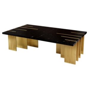 Sinclair Brushed Brass Marble Coffee Table