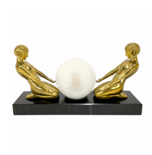 Le Verrier Brass Sculpture with Light