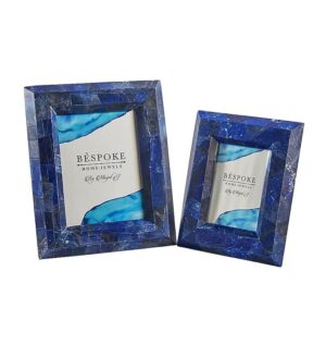 Bespoke Lapiz Lazuli Photo Frame Set