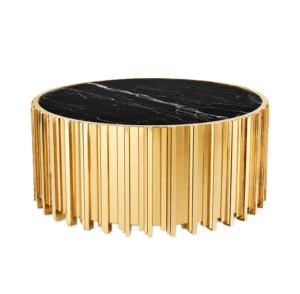 Demure Black Marble Gold Coffee Table