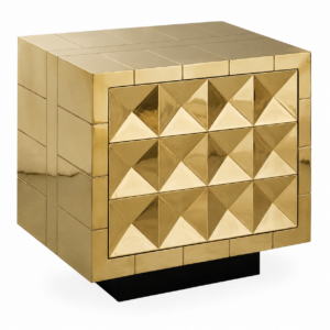 Vertigo Brass Bedside Table
