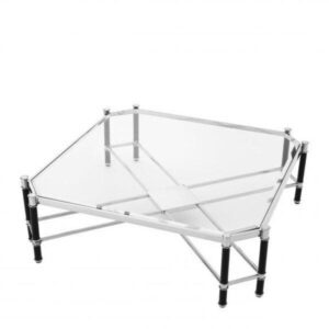 Florence Chrome Black Glass Coffee Table