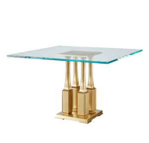 Baker Brass Glass Dining Table