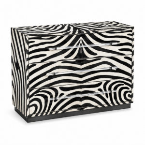 Exotique Zebra Cowhide Dressing Cabinet
