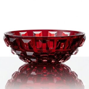 Galliano Red Crystal Centrepiece Large Bowl
