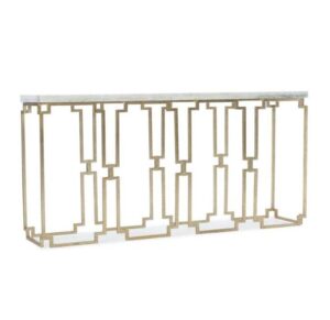 Blanco Marble Gold Leaf Console Table