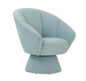 Aurora Light Blue Velvet Swivel Dining Chair
