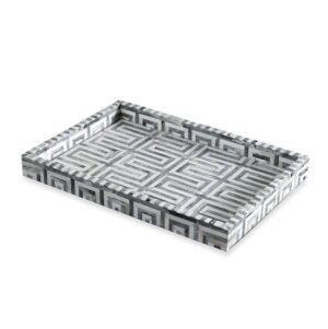 Mahalia Grey White Bone Inlay Tray