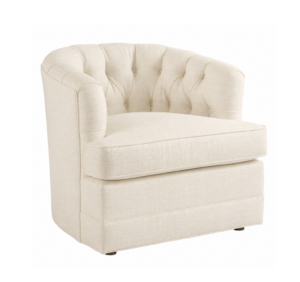 Delphine Cream Linen Tufted Armchair