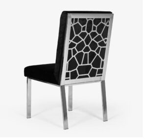 Icebreaker Black Velvet Nickel Dining Chair