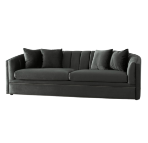 Aristocrat Charcoal Velvet Sofa 235cm