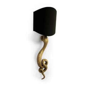 Serpentine Antique Brass Wall Light