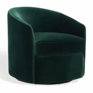 Londozi Emerald Green Velvet Swivel Chair