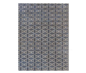 Perigold Navy Ivory Cowhide Rug