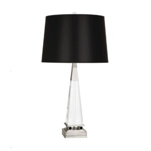 Garibaldi Crystal Chrome Lamp with Black Shade