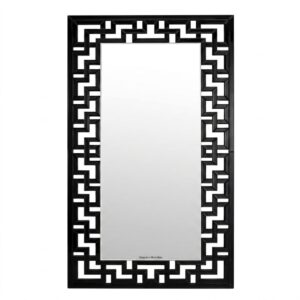 Helios Black Greek Key Mirror 203cm