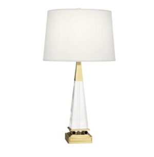 Garibaldi Crystal Gold Lamp with White Shade