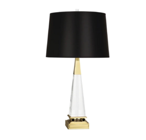 Garibaldi Crystal Glass Gold Lamp with Black Shade