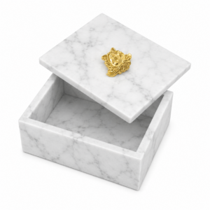 Medusa Carrara Marble Gold Small Box