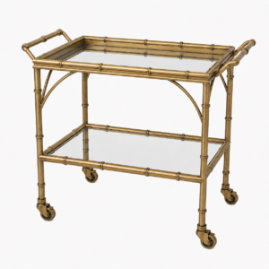 Victoria Antique Brass Bar Cart