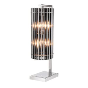 Ponzo Nickel Crystal Table Lamp