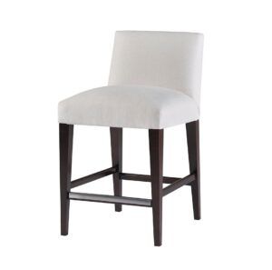 Alton White Linen Oak Counter Stool