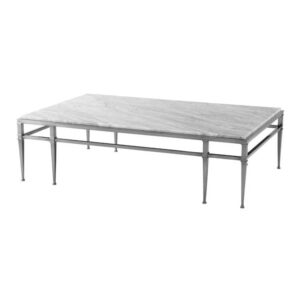 Chateau Carrara Marble Nickel Coffee Table