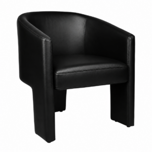 Halston Black Leather Dining Chair