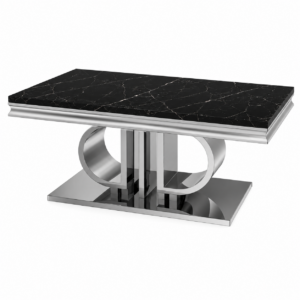 Donatella Nero Marble Chrome Coffee Table
