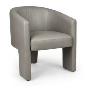 Halston Grey Leather Dining Chair