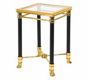 Van Cleef Brass Black Sidetable