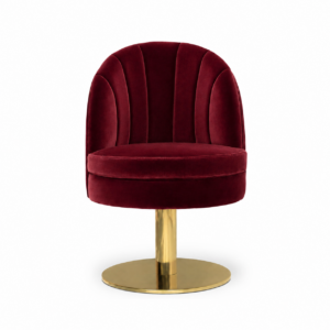 Seville Rouge Velvet Brass Dining Chair