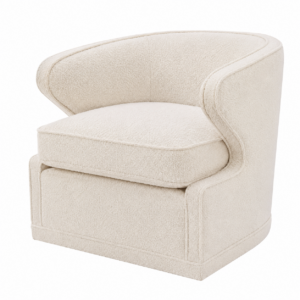 Moreton Cream Boucle Swivel Armchair