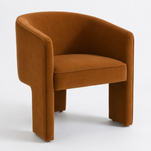 Halston Caramel Velvet Dining Chair